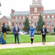 Pictured L to R: Director J. Jarpa Dawuni, Esq., Ph.D.; President Frederick; Heather Murren; Student Anyah Gilmore Jones and Ted Murren.